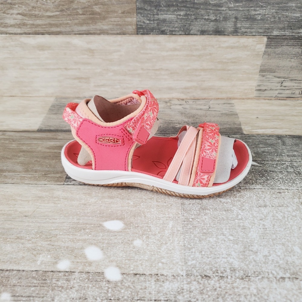 KEEN Verano Kids Sandals Sz 8 Comfort Dubarry Peach Pearl Polyester Open‎ Toe
